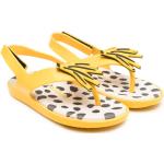 Sandales plates Melissa jaune citron à pois en caoutchouc à bouts ouverts à scratchs Pointure 21 en promo 