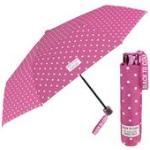 Mini parapluie pliant pour enfant - Parapluie solide et résistant au vent - Rose à pois blancs - Parapluie fille