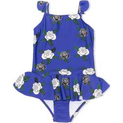 Mini Rodini maillot de bain volanté à fleurs - Bleu