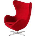 Chaises design Fritz Hansen rouges 