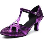 Chaussures de tango Minitoo violettes en cuir synthétique légères Pointure 38,5 avec un talon entre 5 et 7cm look fashion pour femme 