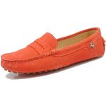 MINITOO Femme Loafers & Mocassins Orange Rouge Suede Chaussure Conduite YB9603 EU 39