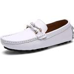 Mocassins Minitoo blancs en cuir Pointure 43 look casual pour homme 