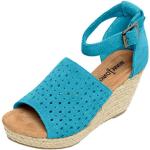 Sandales compensées Minnetonka turquoise en daim Pointure 39 look fashion pour femme 