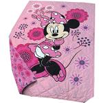 Couvre-lits roses à motif fleurs Disney pour enfant 