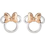 Boucles d'oreilles argentées en argent en argent Mickey Mouse Club Minnie Mouse look fashion pour femme 