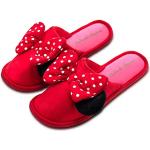 Chaussons rouges à pois en caoutchouc Mickey Mouse Club Minnie Mouse Pointure 39,5 look fashion pour femme 
