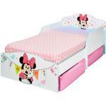 Minnie Mouse - Lit pour enfants avec tiroirs de rangement sous le lit pour matelas 140cm x 70cm