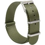 Bracelets de montre verts en acier look sportif à bracelet NATO pour homme 