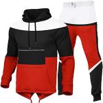 Survêtements de foot rouge bordeaux à carreaux en shoftshell Taille 3 XL plus size look fashion pour homme 