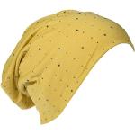 Bonnets jaune moutarde en jersey à clous Tailles uniques classiques pour femme 