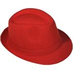 Chapeaux Fedora rouges en paille 59 cm look fashion 