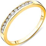Bagues de fiançailles en diamant Miore jaunes en or 14 carats fait main look fashion pour femme 