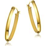 Boucles d'oreilles Miore dorées en argent à perles en argent 9 carats avec certificat d'authenticité look fashion pour femme 