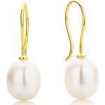 Boucles d'oreilles en perles Miore dorées en or jaune à perles avec certificat d'authenticité classiques pour femme 