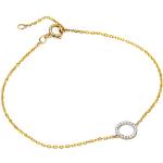Bracelets en or Miore blancs en or jaune 9 carats en diamant classiques pour femme 