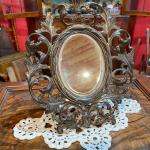Miroirs anciens en métal biseautés 