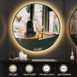 Miroirs de salle de bain argentés biseautés modernes 