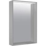 Miroirs muraux gris acier en aluminium lumineux 