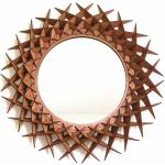Miroirs muraux marron en bois contemporains 