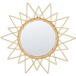 Miroirs muraux Beliani beiges en rotin 