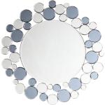 Miroirs muraux Paris Prix argentés en métal diamètre 80 cm modernes en promo 
