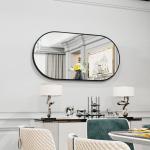 Miroirs muraux gris en aluminium avec cadre modernes 