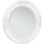 Miroirs muraux VidaXL blancs en bois diamètre 50 cm baroques & rococo 