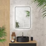 Miroirs ronds noirs lumineux 