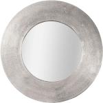 Miroirs ronds argentés en métal modernes 
