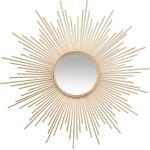 Miroir Soleil doré, métal D99 cm