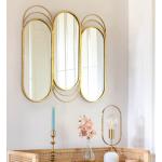Miroirs de salle de bain Atmosphera dorés laqués en métal modernes 