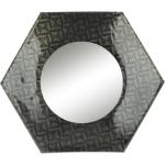 Miroirs muraux Pomax noirs en métal style ethnique 