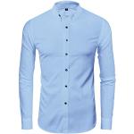 Chemises bleues sans repassage à manches longues Taille XXL look business pour homme en promo 