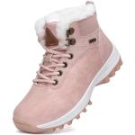Chaussures de randonnée roses en caoutchouc imperméables Pointure 26 look fashion pour fille 