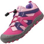 Chaussures de randonnée roses en caoutchouc légères Pointure 25 look fashion pour fille 