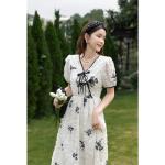 Robes d'été à fleurs en fibre synthétique Taille L look asiatique pour femme 