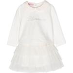 Robes à col claudine enfant Miss Blumarine blanches en tulle à strass Taille 6 ans pour fille en promo de la boutique en ligne Farfetch.com 