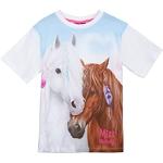 Miss Melody Fille T-Shirt 76033 Blanc, Taille 128, 8 Ans