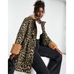 Manteaux Miss Selfridge multicolores à effet léopard en viscose à capuche Taille XS pour femme en promo 