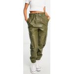 Pantalons taille haute Miss Selfridge verts en cuir synthétique Taille XS look casual pour femme en promo 