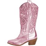 Bottines western & bottines cowboy roses laquées à motif animaux à talons chunky Pointure 40 look fashion pour femme 