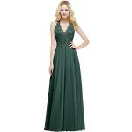 Robes de soirée longues vert foncé en dentelle à perles Taille XL plus size look fashion pour femme 