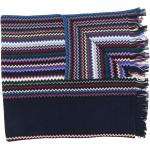Écharpes en laine de créateur Missoni bleues à franges Tailles uniques pour homme en promo 