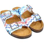 Sandales plates de créateur Missoni bleues en cuir à bouts ouverts Pointure 38 