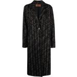 Manteaux en laine de créateur Missoni noirs en viscose mi-longs à manches longues Taille XL pour femme 