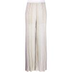 Pantalons en soie de créateur Missoni blancs à rayures en viscose à sequins Taille XS W46 pour femme 