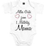 Mister Merchandise Body pour bébé avec inscription en allemand « Alles gute zum zum First Fête des mères » - Blanc