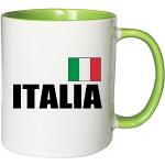 Mister Merchandise Mug Tasse à café Italia Fahne Flag thé Pot Grande, Couleur: Blanc-Vert