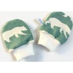 Moufles vertes à rayures à motif ours bio éco-responsable Taille 6 mois pour bébé de la boutique en ligne Etsy.com 